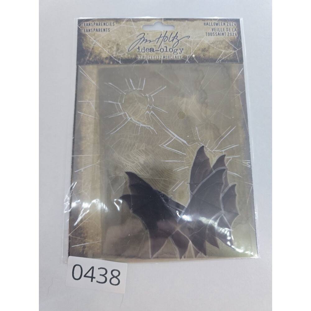Tim Holtz Idea-ology Halloween 2024 Transparencies 12 Pieces Bats New